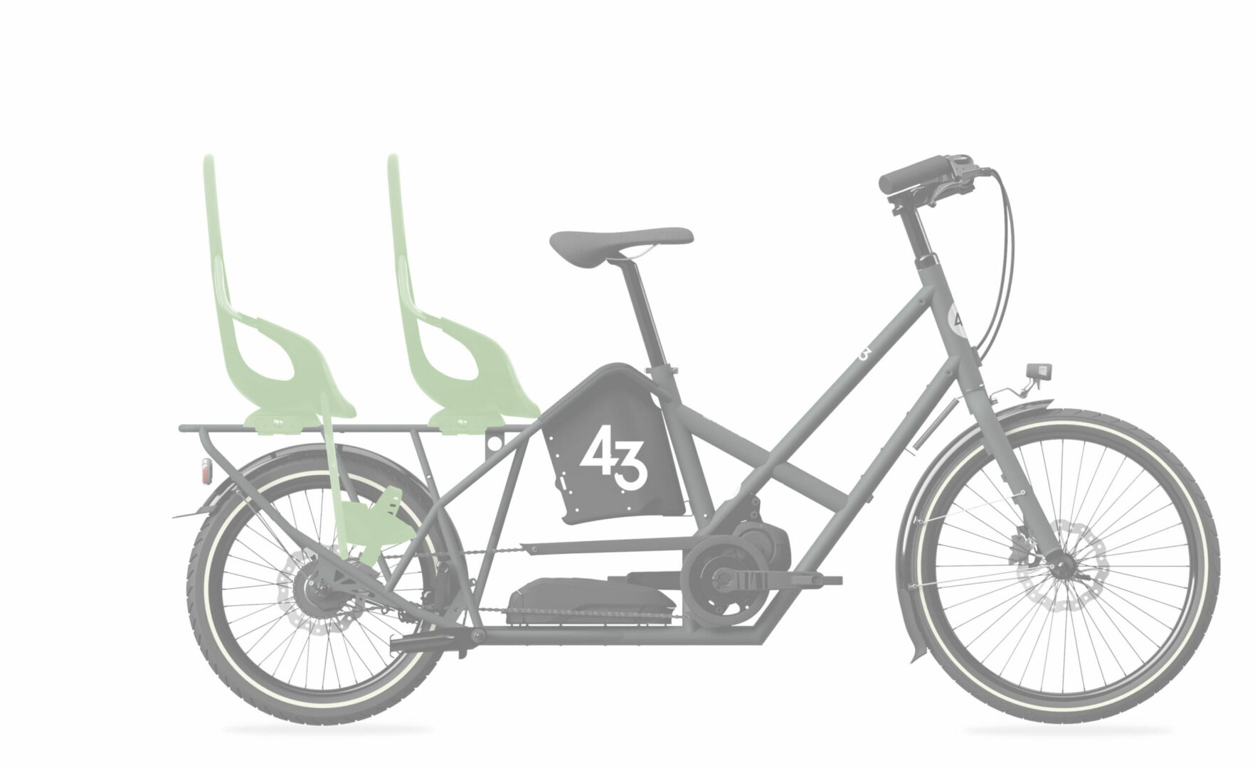 rear front seat modular bike 43 long tail